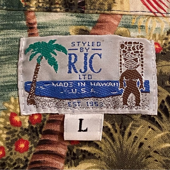 Vintage RJC Hawaiian Hawaii Shirt Large - Picture 3 of 6